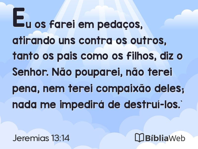 Jeremias 13:14 em imagem para compartilhar