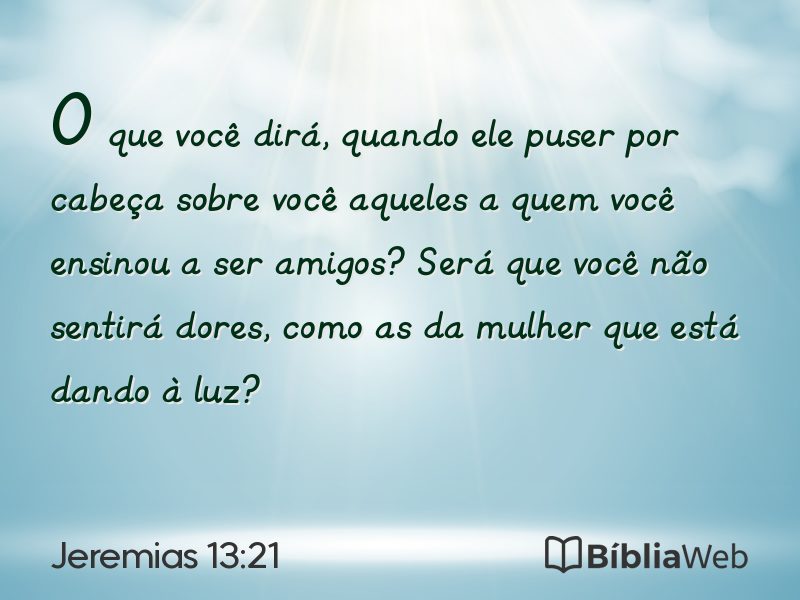 Jeremias 13:21 em imagem para compartilhar