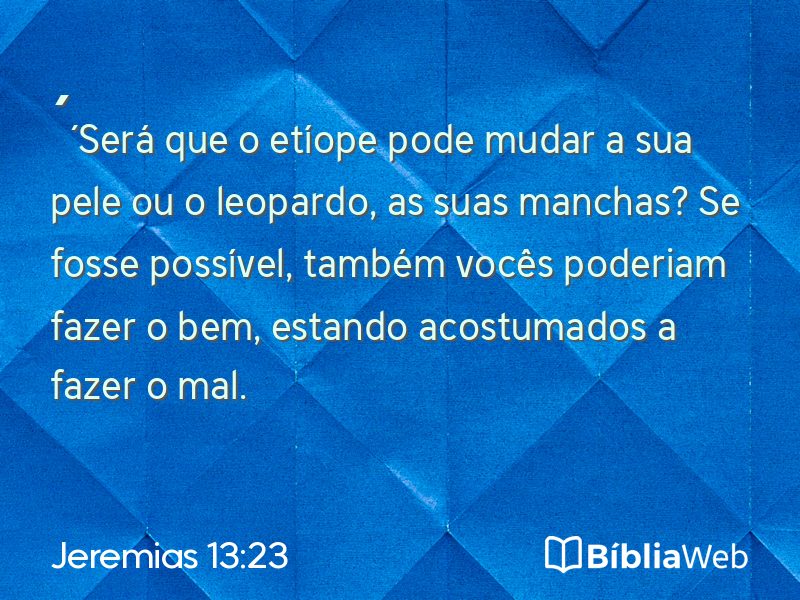 Jeremias 13:23 em imagem para compartilhar