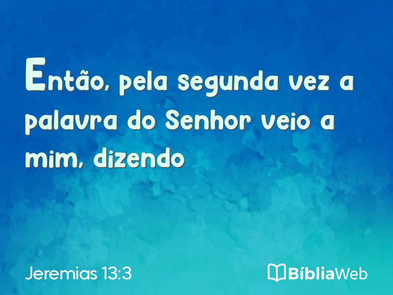 Jeremias 13:3 em imagem para compartilhar