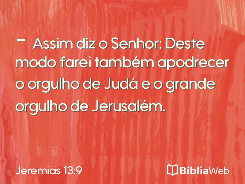 Jeremias 13:9 em imagem para compartilhar