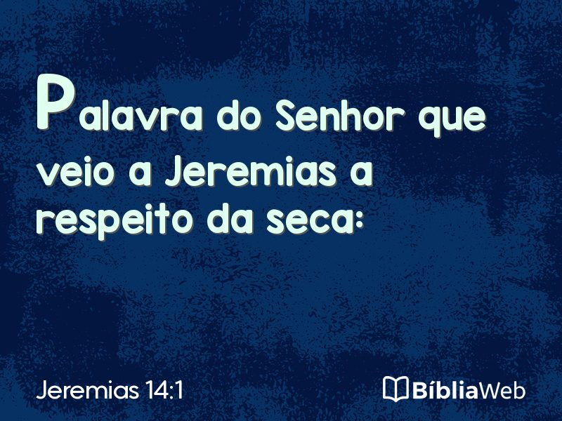 Jeremias 14:1 em imagem para compartilhar