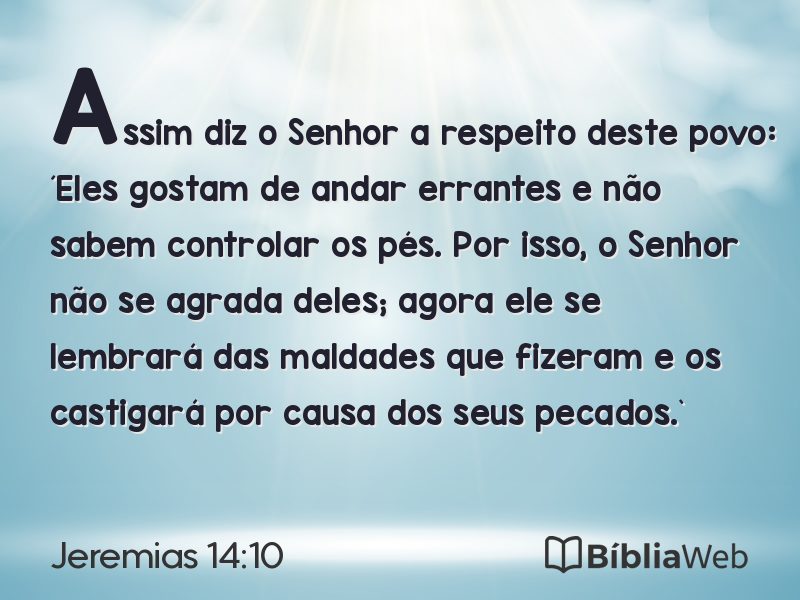 Jeremias 14:10 em imagem para compartilhar
