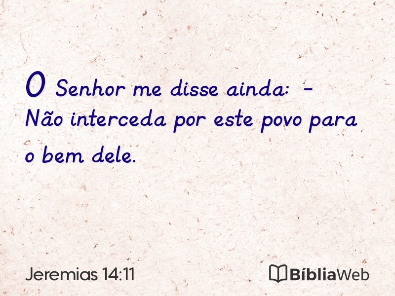 Jeremias 14:11 em imagem para compartilhar