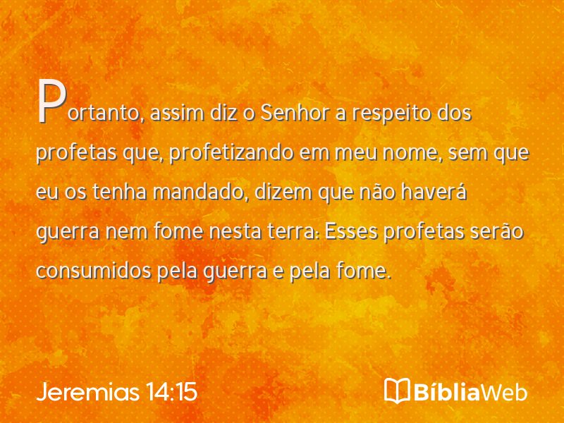 Jeremias 14:15 em imagem para compartilhar