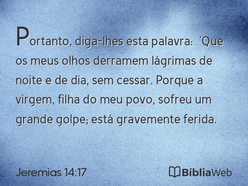 Jeremias 14:17 em imagem para compartilhar