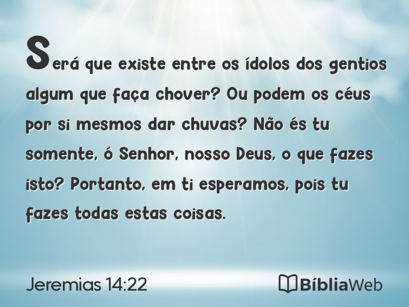 Jeremias 14:22 em imagem para compartilhar