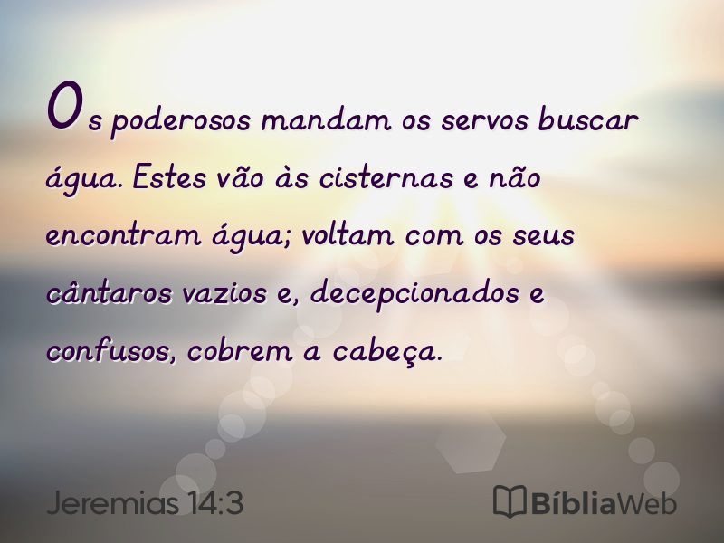 Jeremias 14:3 em imagem para compartilhar