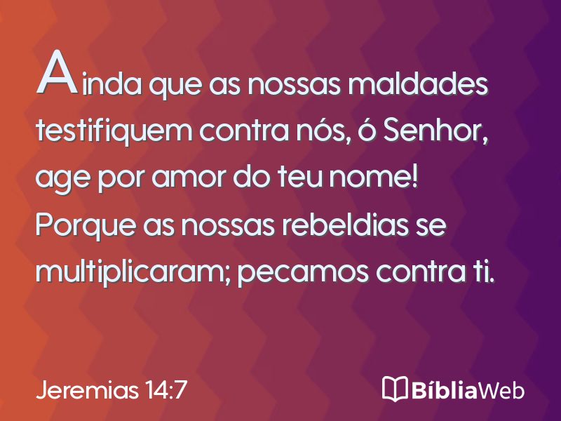 Jeremias 14:7 em imagem para compartilhar