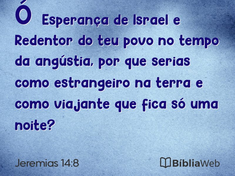 Jeremias 14:8 em imagem para compartilhar
