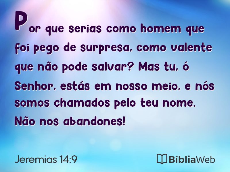 Jeremias 14:9 em imagem para compartilhar