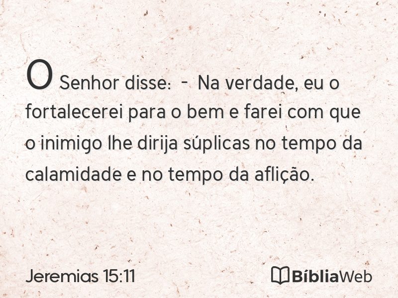 Jeremias 15:11 em imagem para compartilhar