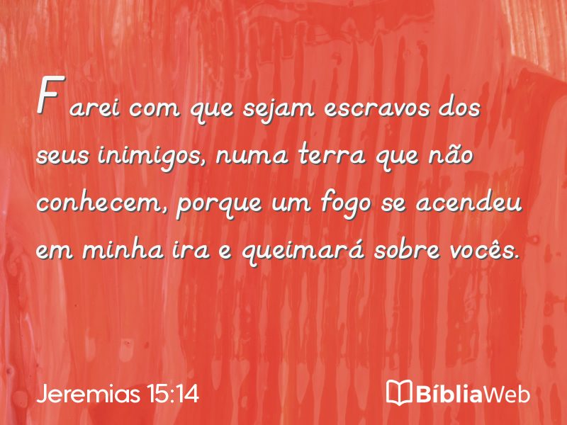 Jeremias 15:14 em imagem para compartilhar