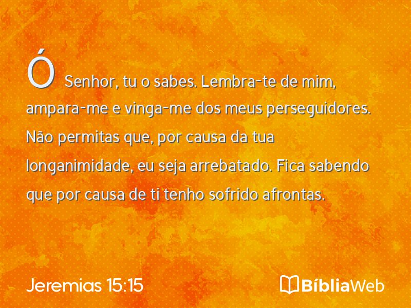Jeremias 15:15 em imagem para compartilhar
