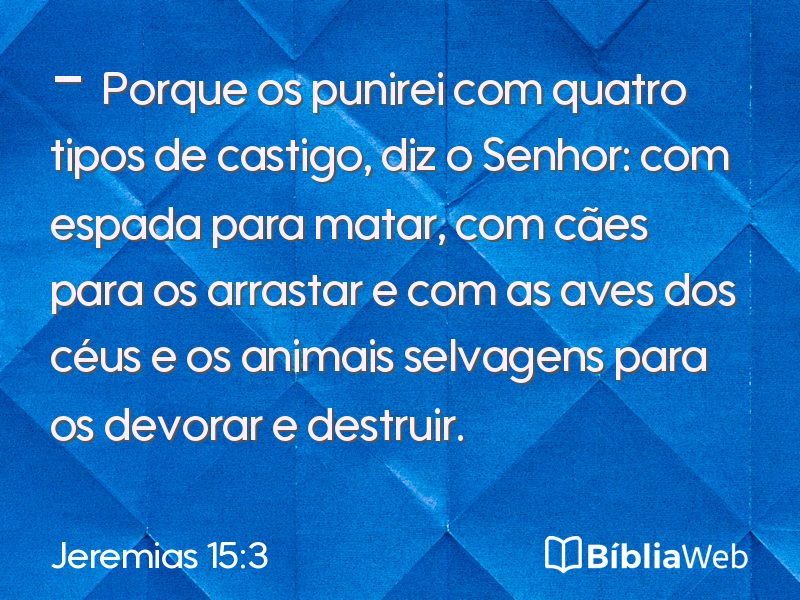 Jeremias 15:3 em imagem para compartilhar