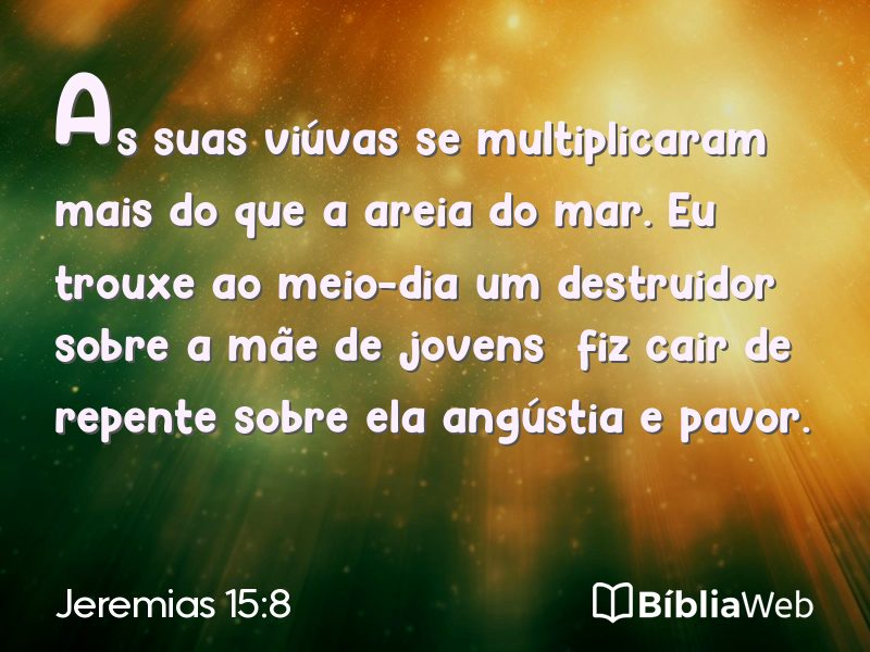 Jeremias 15:8 em imagem para compartilhar