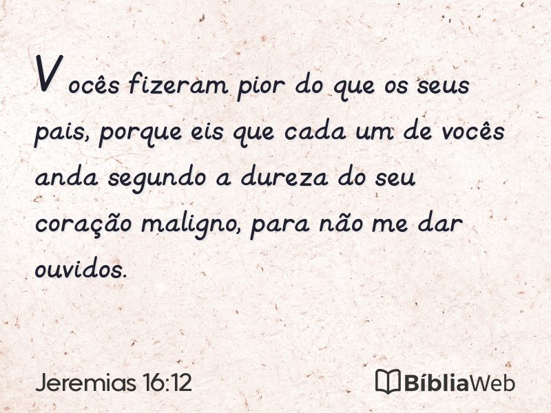 Jeremias 16:12 em imagem para compartilhar
