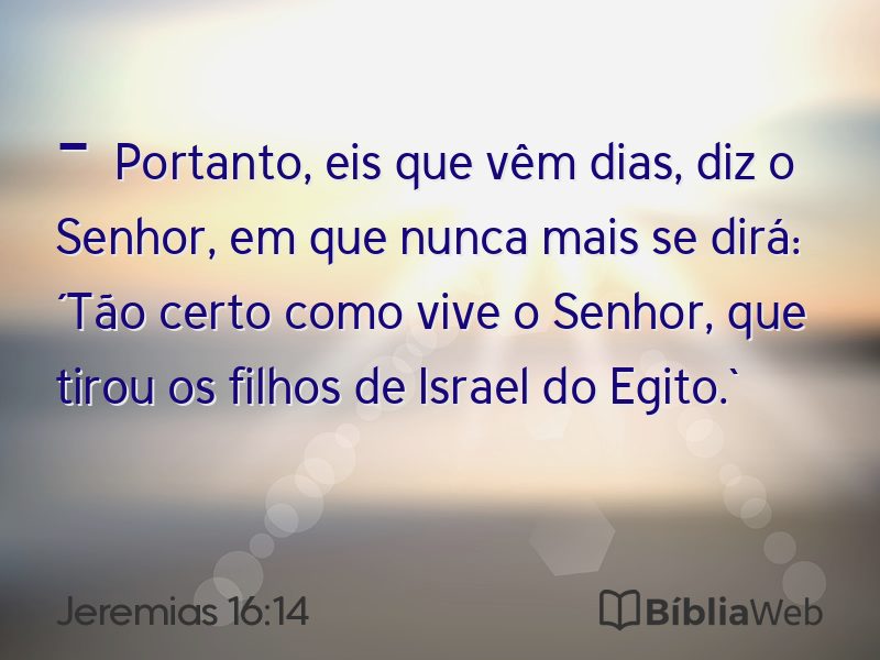 Jeremias 16:14 em imagem para compartilhar