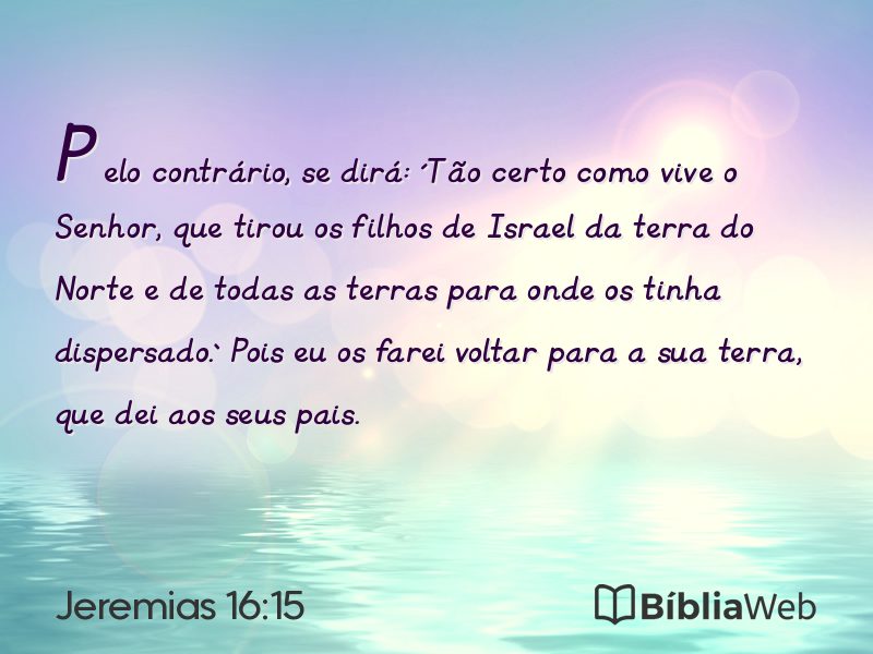 Jeremias 16:15 em imagem para compartilhar