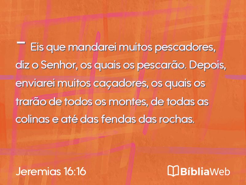 Jeremias 16:16 em imagem para compartilhar