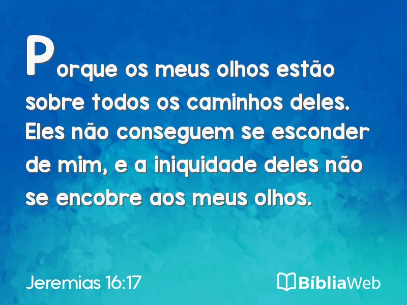 Jeremias 16:17 em imagem para compartilhar