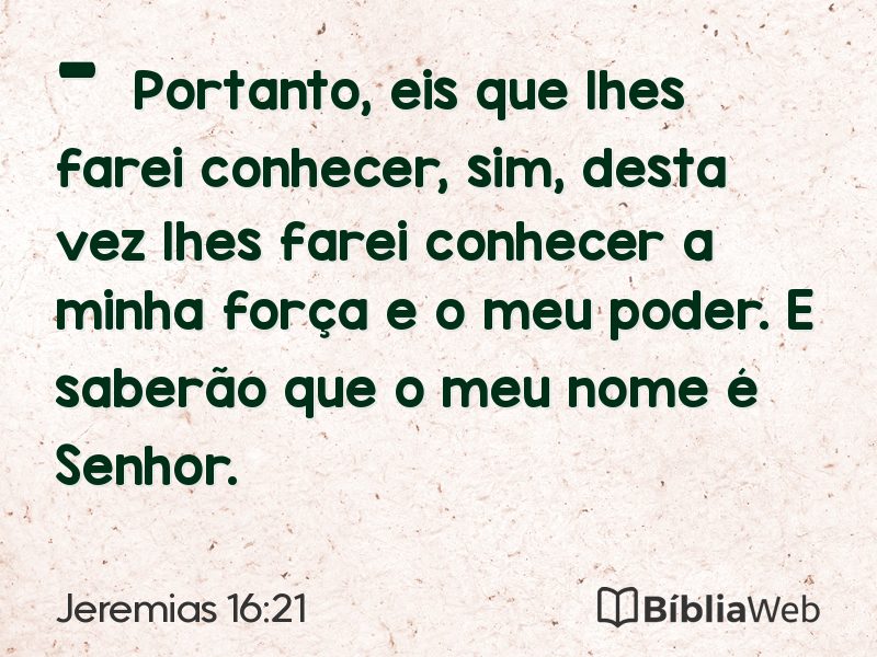 Jeremias 16:21 em imagem para compartilhar