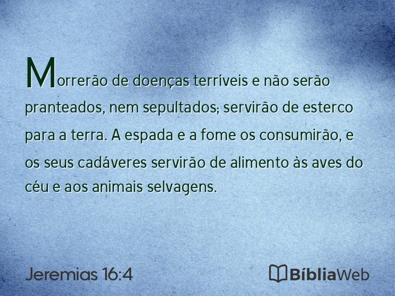 Jeremias 16:4 em imagem para compartilhar