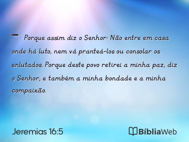 Jeremias 16:5 em imagem para compartilhar