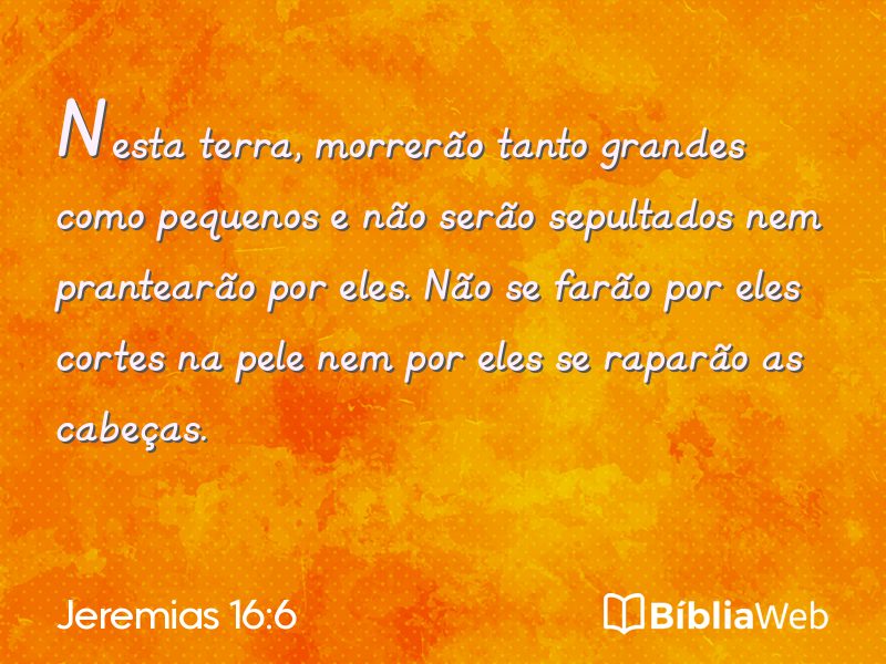 Jeremias 16:6 em imagem para compartilhar