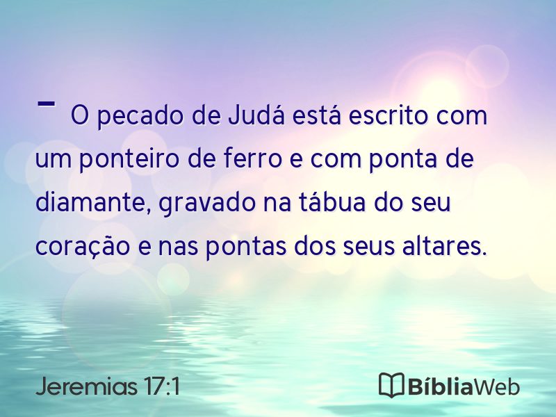 Jeremias 17:1 em imagem para compartilhar