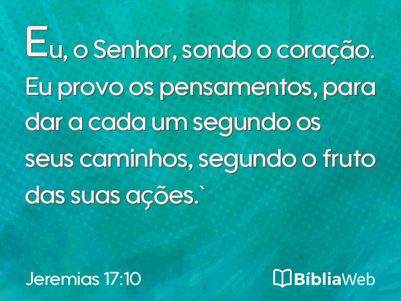 Jeremias 17:10 em imagem para compartilhar
