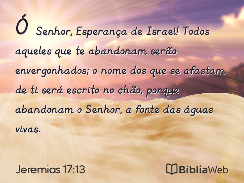 Jeremias 17:13 em imagem para compartilhar
