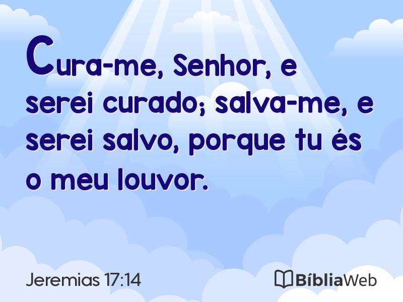 Jeremias 17:14 em imagem para compartilhar