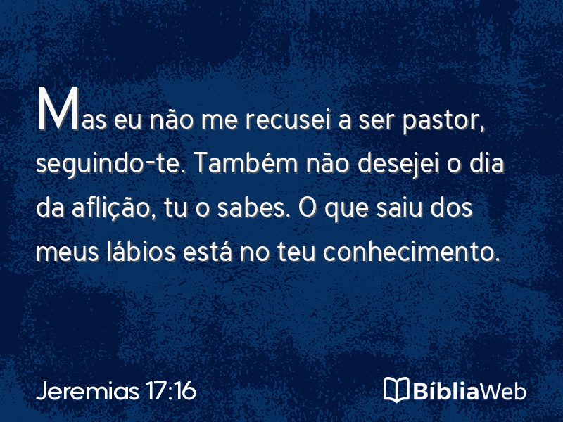 Jeremias 17:16 em imagem para compartilhar