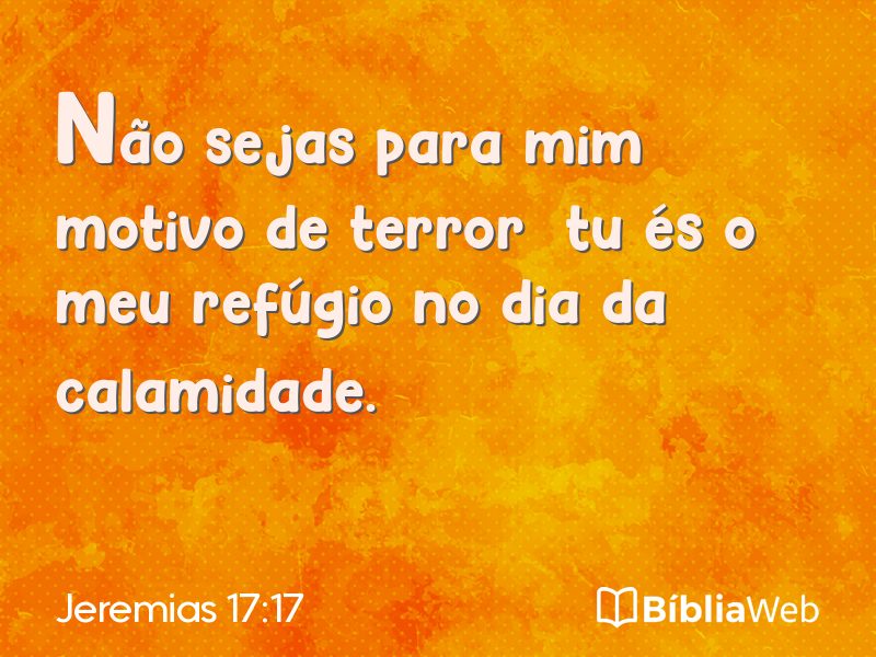 Jeremias 17:17 em imagem para compartilhar
