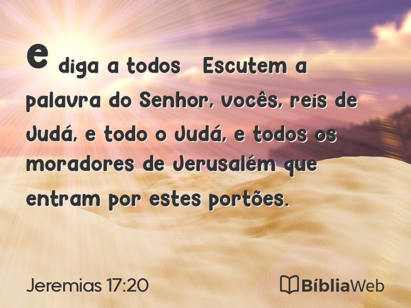 Jeremias 17:20 em imagem para compartilhar