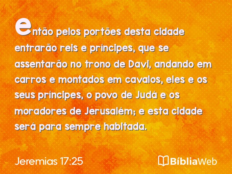 Jeremias 17:25 em imagem para compartilhar