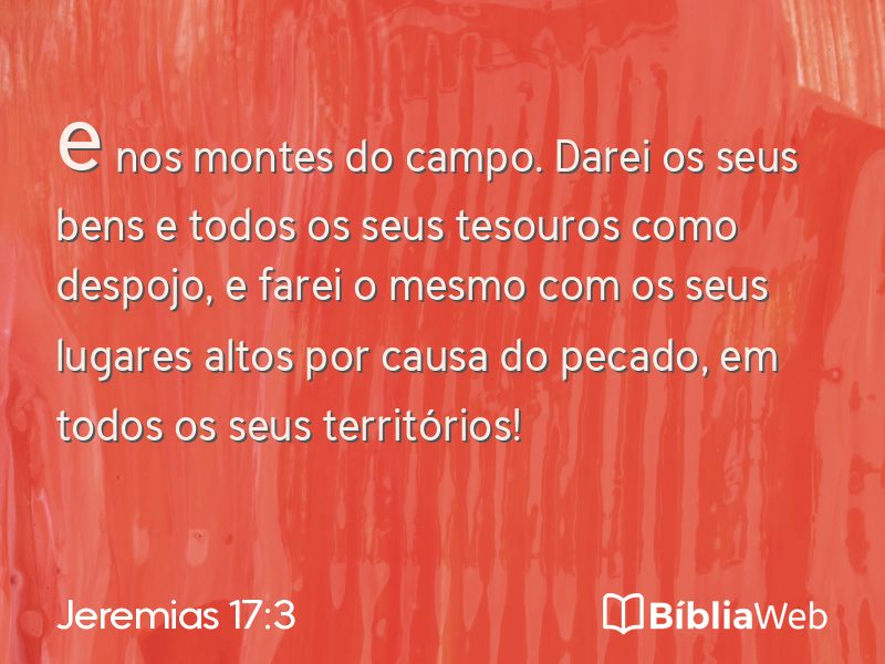 Jeremias 17:3 em imagem para compartilhar