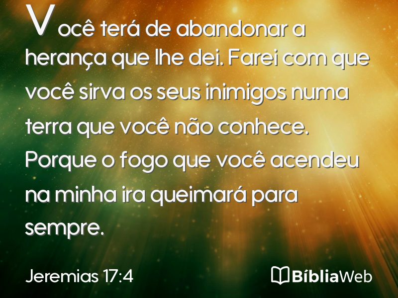 Jeremias 17:4 em imagem para compartilhar