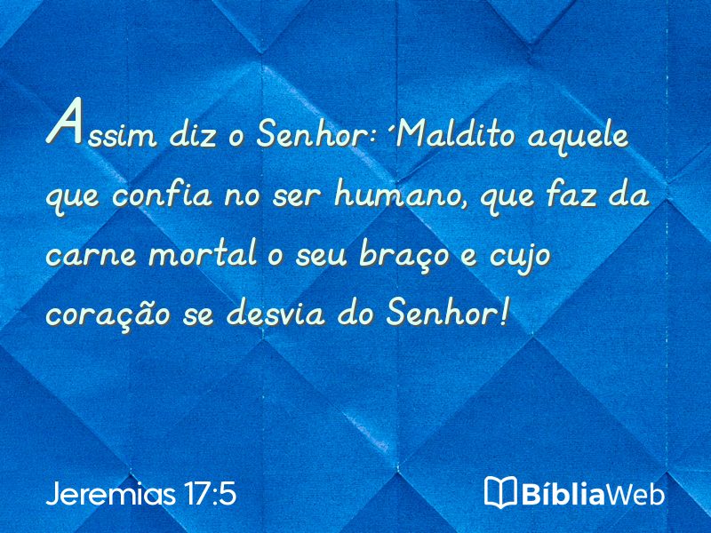 Jeremias 17:5 em imagem para compartilhar