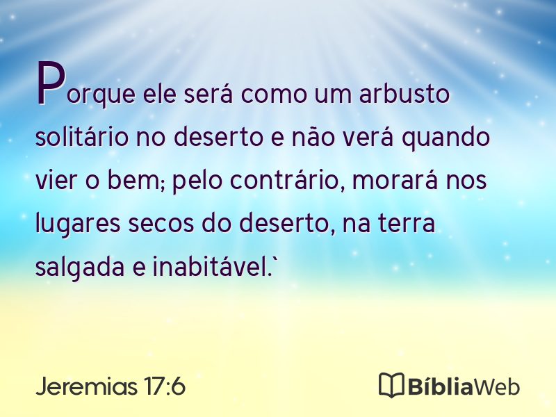 Jeremias 17:6 em imagem para compartilhar