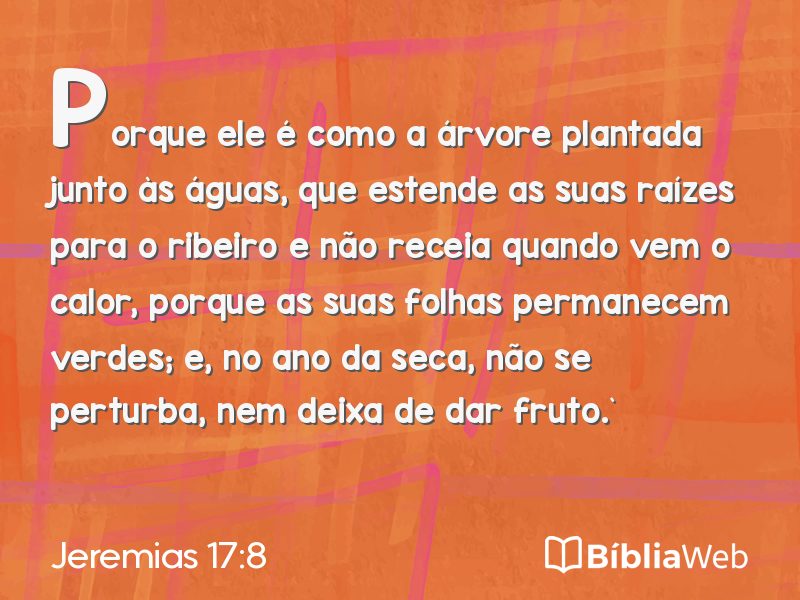 Jeremias 17:8 em imagem para compartilhar