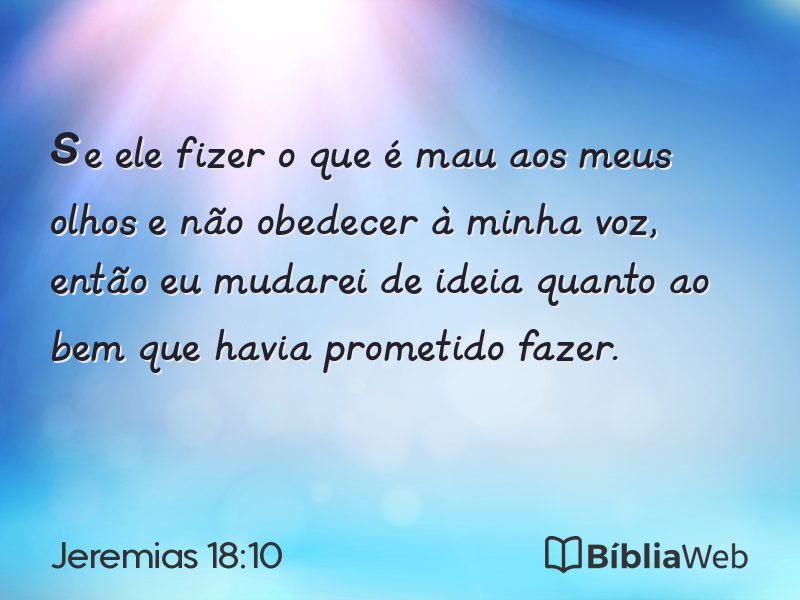 Jeremias 18:10 em imagem para compartilhar