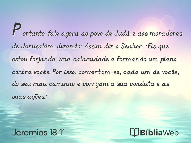 Jeremias 18:11 em imagem para compartilhar