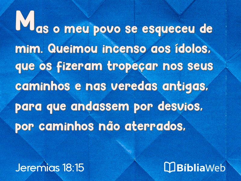 Jeremias 18:15 em imagem para compartilhar