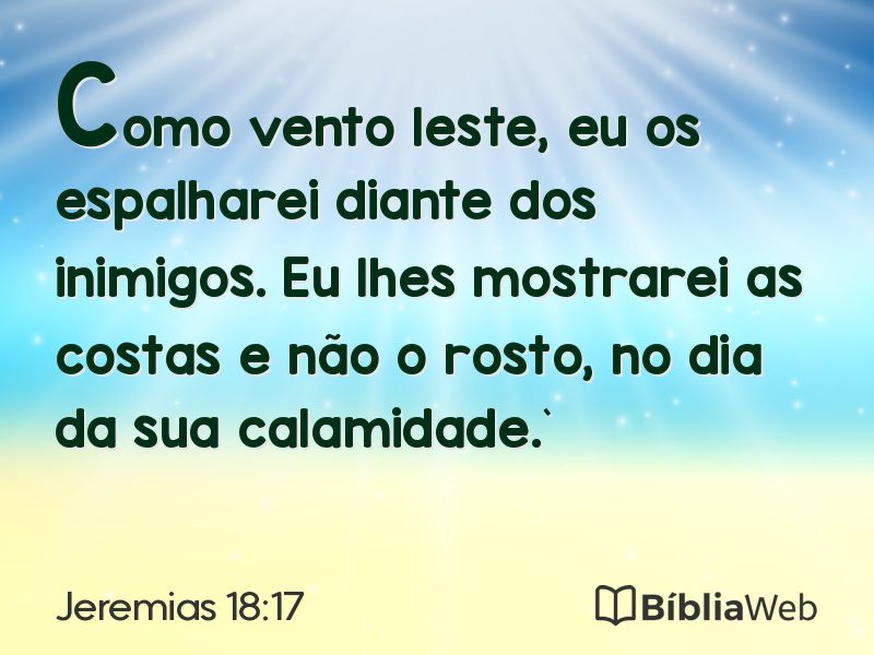 Jeremias 18:17 em imagem para compartilhar