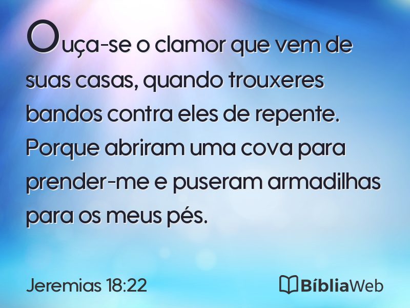 Jeremias 18:22 em imagem para compartilhar