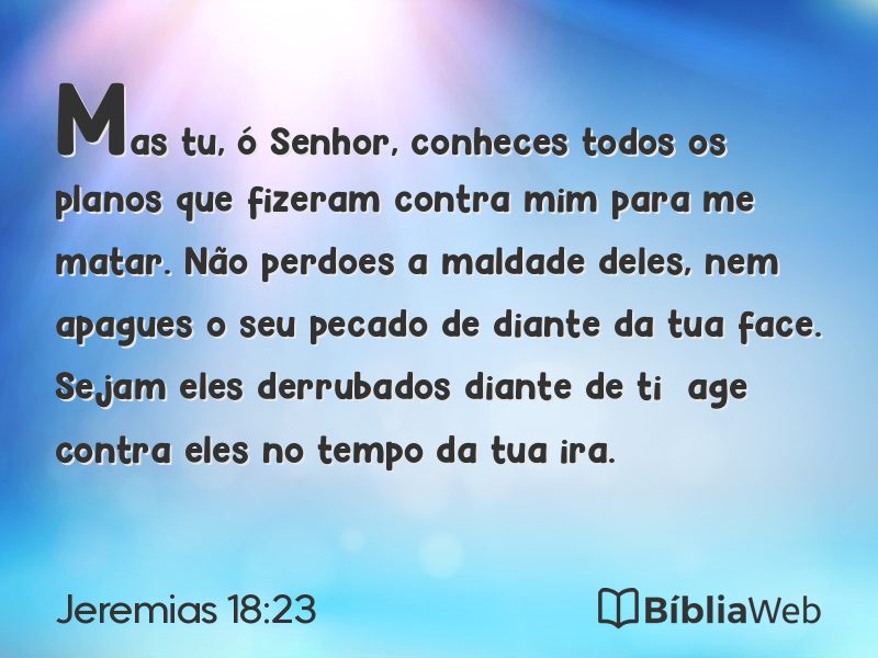 Jeremias 18:23 em imagem para compartilhar