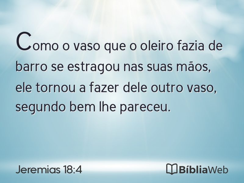 Jeremias 18:4 em imagem para compartilhar