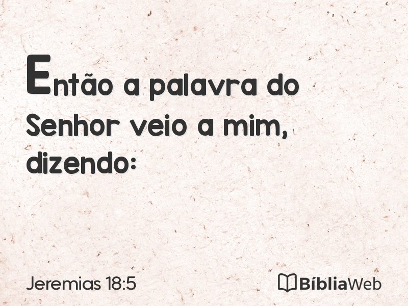 Jeremias 18:5 em imagem para compartilhar
